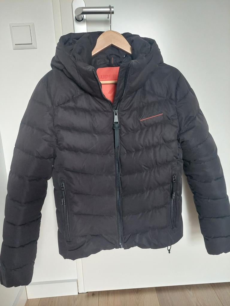 Superdry padded jacket met capuchon, Superdry, Zwart, Maat 42/44 (L), Ophalen of Verzenden