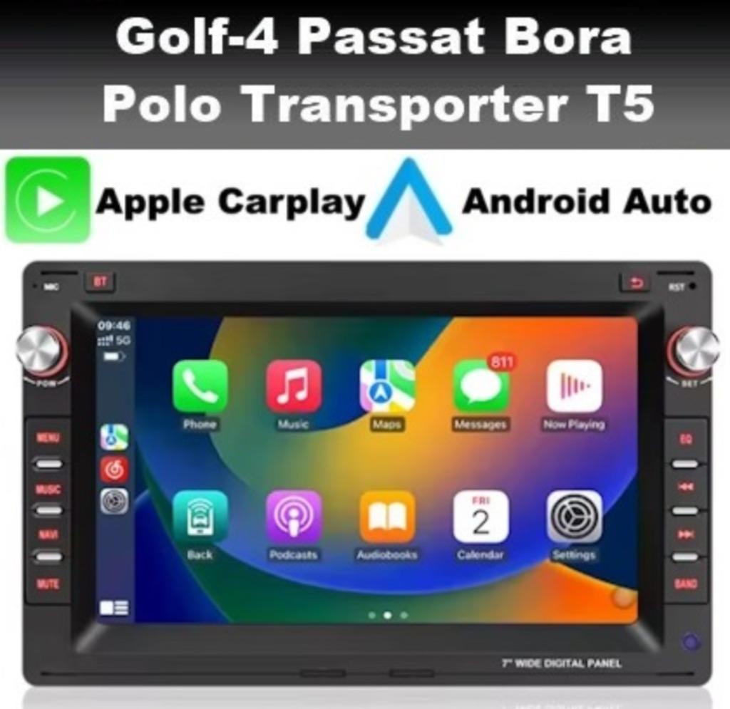 Radio navigatie VW Golf 4 Passat Polo T5 android 13 carplay, Ophalen of Verzenden, Nieuw