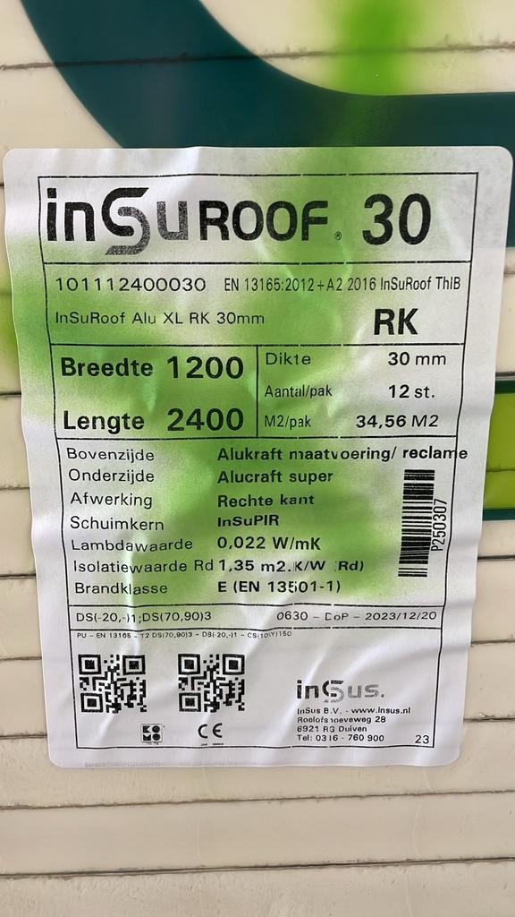 partij - A keus - 30 mm alu - 240 x 120 cm, Ophalen, Nieuw, Hardschuim (Pir), 15 m² of meer