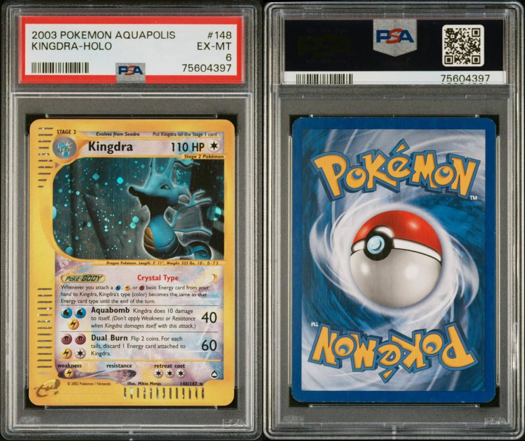 Crystal Kingdra | Aquapolis | Holo | PSA Near Mint, Ophalen, Zo goed als nieuw