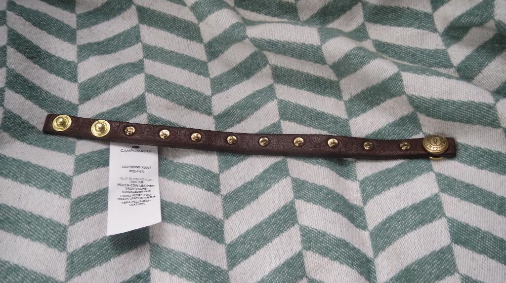 Campomaggi nog nieuwe leren armband, lengte 19/22 cm, Verzenden, Nieuw, Bruin, Leer