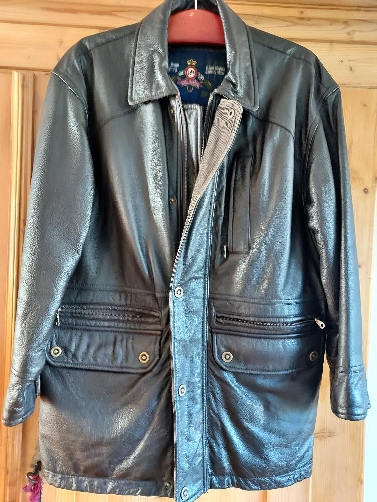 Leren winterjas, Ophalen, Zo goed als nieuw, Maat 46/48 (XL) of groter, Bruin