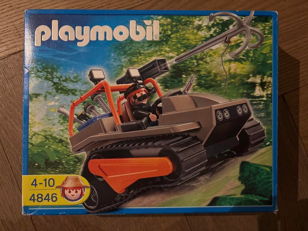 Playmobil 4846 Jungle Quad compleet met doos en handleiding, Ophalen of Verzenden, Zo goed als nieuw, Complete set