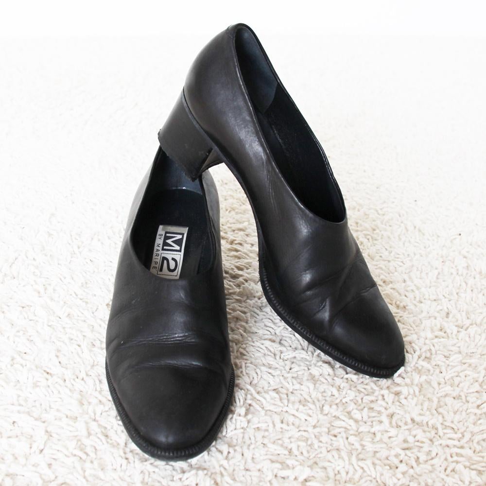 Leren M2 By Maripe Schoenen (Maat 38) € 40,-, Zwart, Overige typen, Ophalen of Verzenden, Zo goed als nieuw