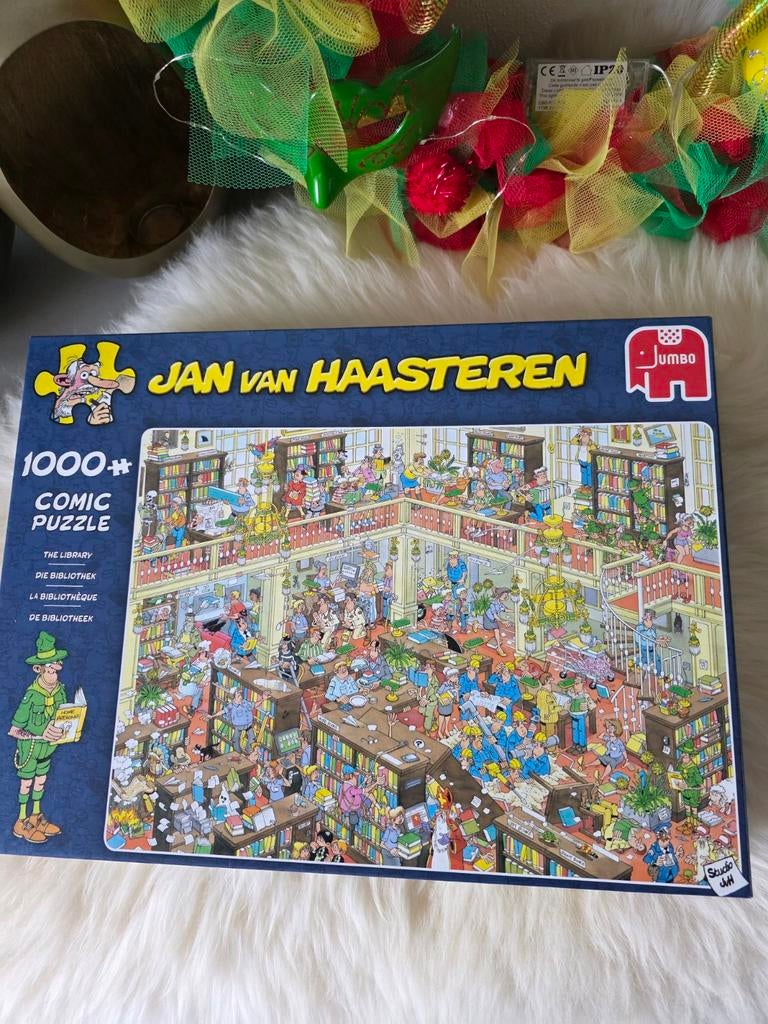 Jan van Haasteren - De Bibliotheek - 1000 stukjes, Ophalen of Verzenden, 500 t/m 1500 stukjes, Zo goed als nieuw, Legpuzzel