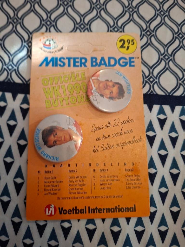 Officiële WK 1990 Buttons - Nederland, Verzenden, Nieuw, Sport, Button