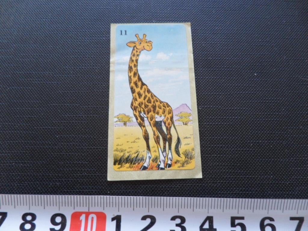 sticker kauwgom strip #11 giraf giraffe, Verzamelen, Ophalen, Zo goed als nieuw