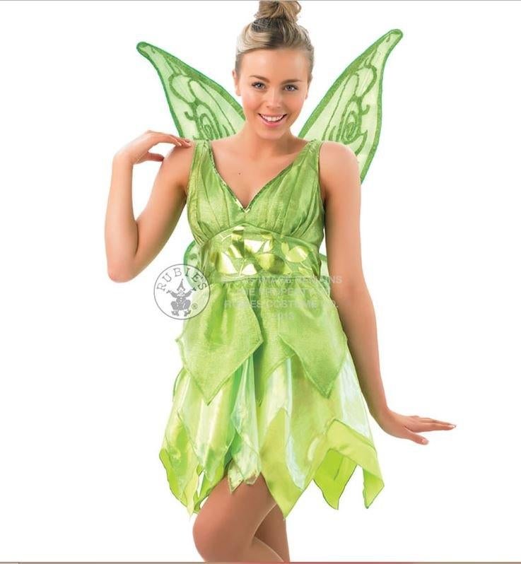 Prachtige Luxe Tinkerbell jurk + vleugels mt L, Ophalen of Verzenden, Nieuw, Maat 42/44 (L), Carnaval