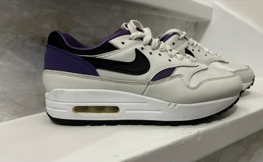 Nike Air Max 1 Purple Punch 36.5, Ophalen of Verzenden, Gedragen, Wit, Sneakers of Gympen
