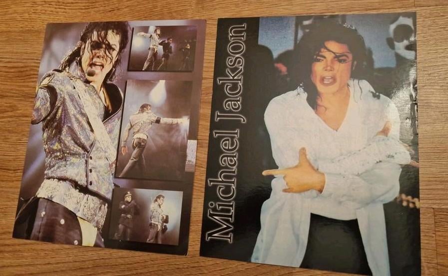 MICHAEL JACKSON 2 SUPERCARDS KAARTEN DANGEROUS PERIODE, Verzamelen, Ophalen of Verzenden, Foto of Kaart
