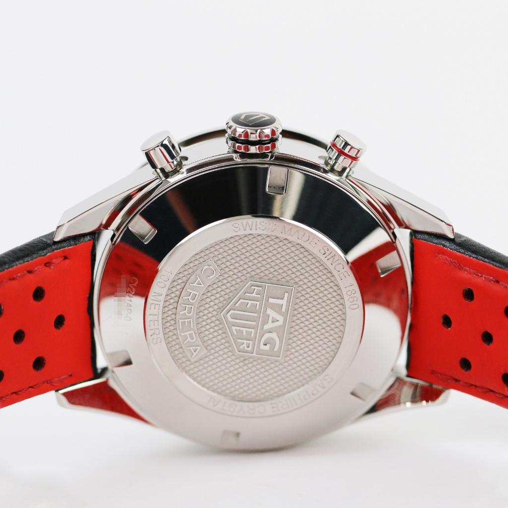 Tag Heuer Carrera Calibre 16 41 (Zeer goed/ 2023), Leer, Staal, Polshorloge, Ophalen of Verzenden