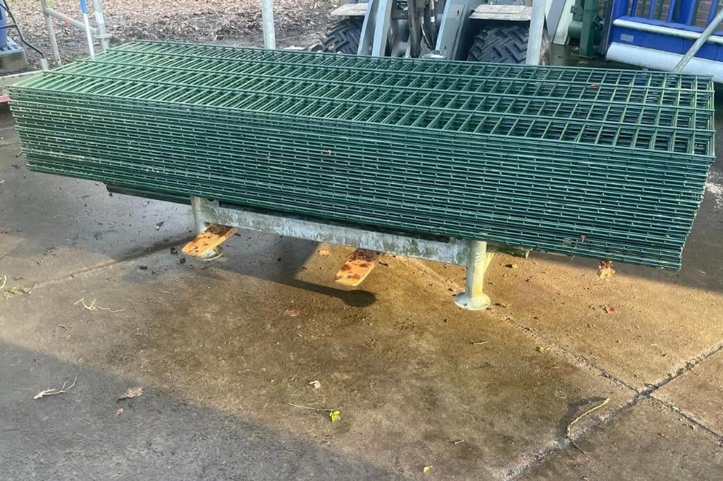 Te koop gebruikt dubbelstaafmat DSM hekwerk hek 70m x 1, Tuin en Terras, Tuinhekken en Hekwerk, Gebruikt, Dubbelstaafmat hekwerk