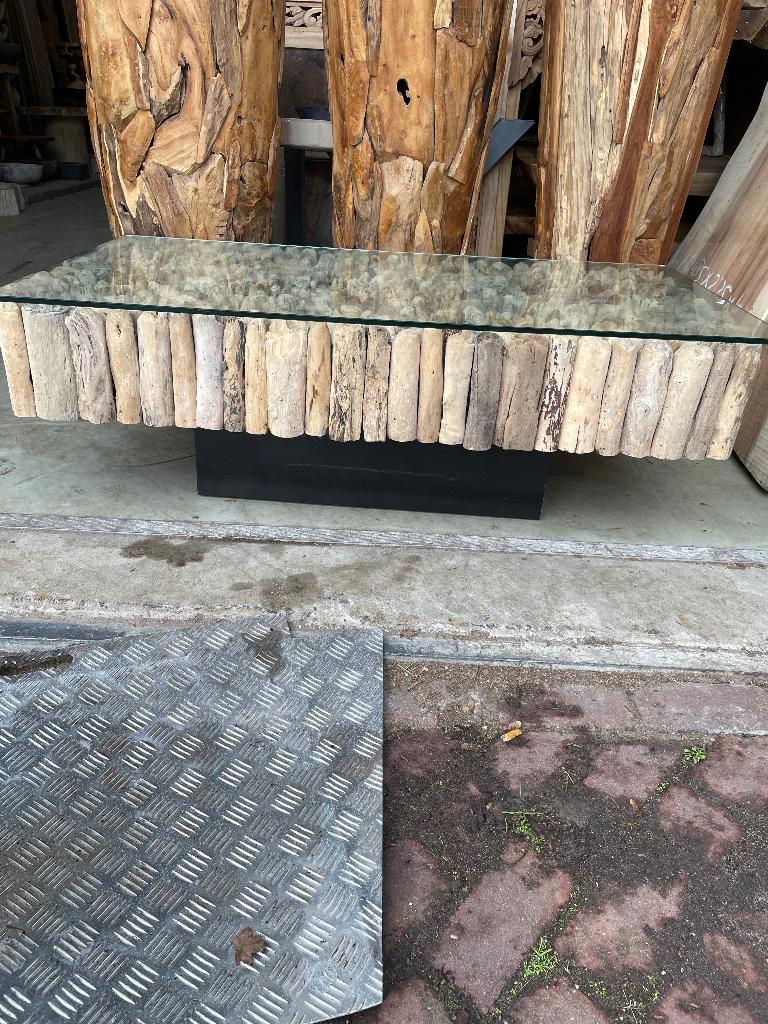 Unieke salontafel teak root organisch suar, 100 tot 150 cm, 50 tot 100 cm, Minder dan 50 cm, Rechthoekig