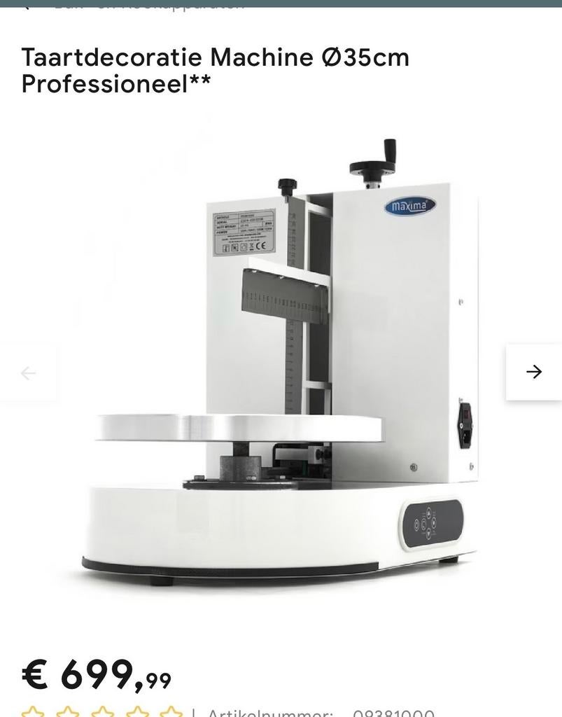 Taart Cream Spreading Machine, Ophalen, Gebruikt, Bakkerij en Slagerij