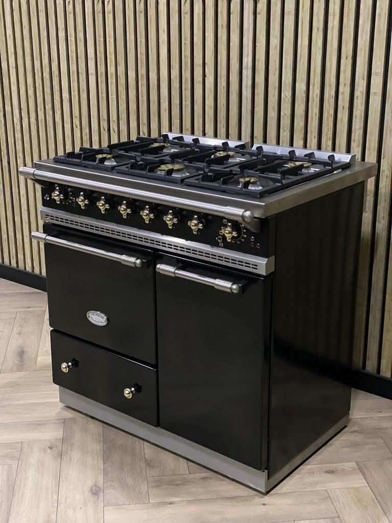 Prachtig Luxe Lacanche Fornuis 90cm 6 pits Gas, Ophalen of Verzenden, Zo goed als nieuw, Grill, Gas