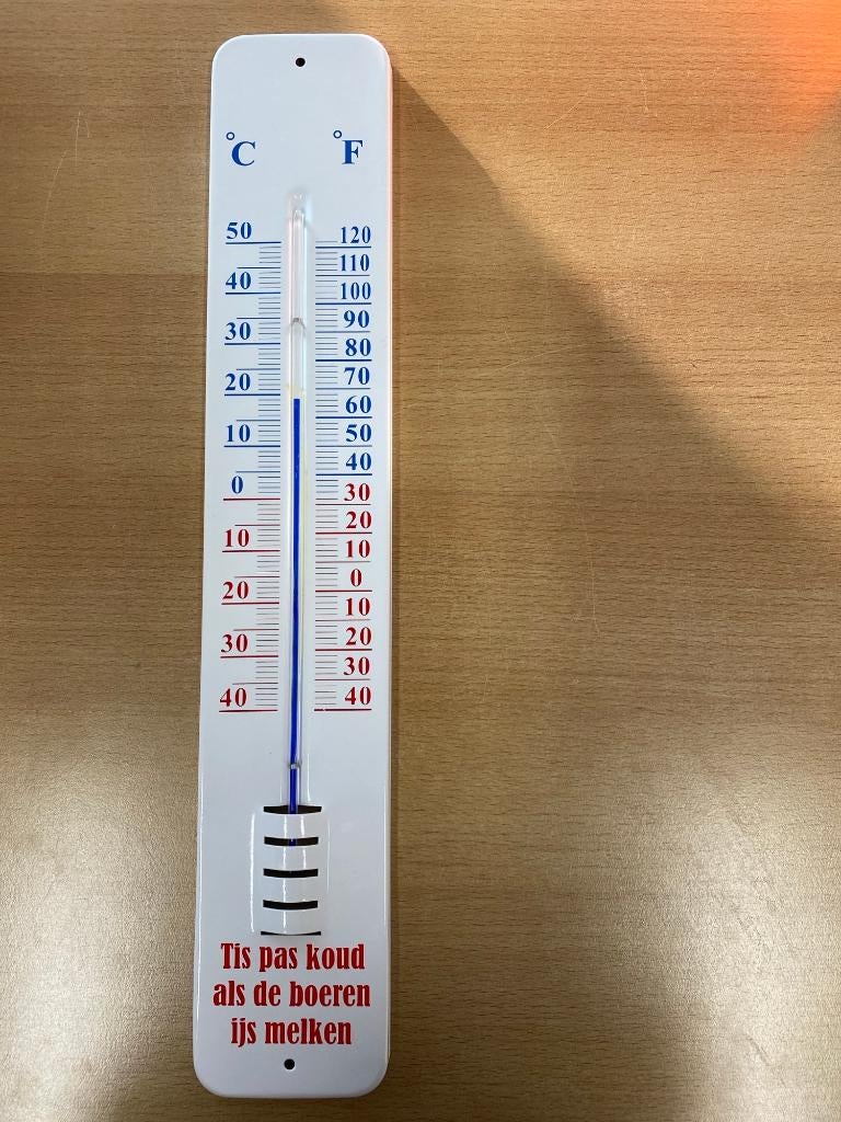 Thermometer buitenthermometer met tekst, Ophalen of Verzenden, Nieuw, Buitenthermometer