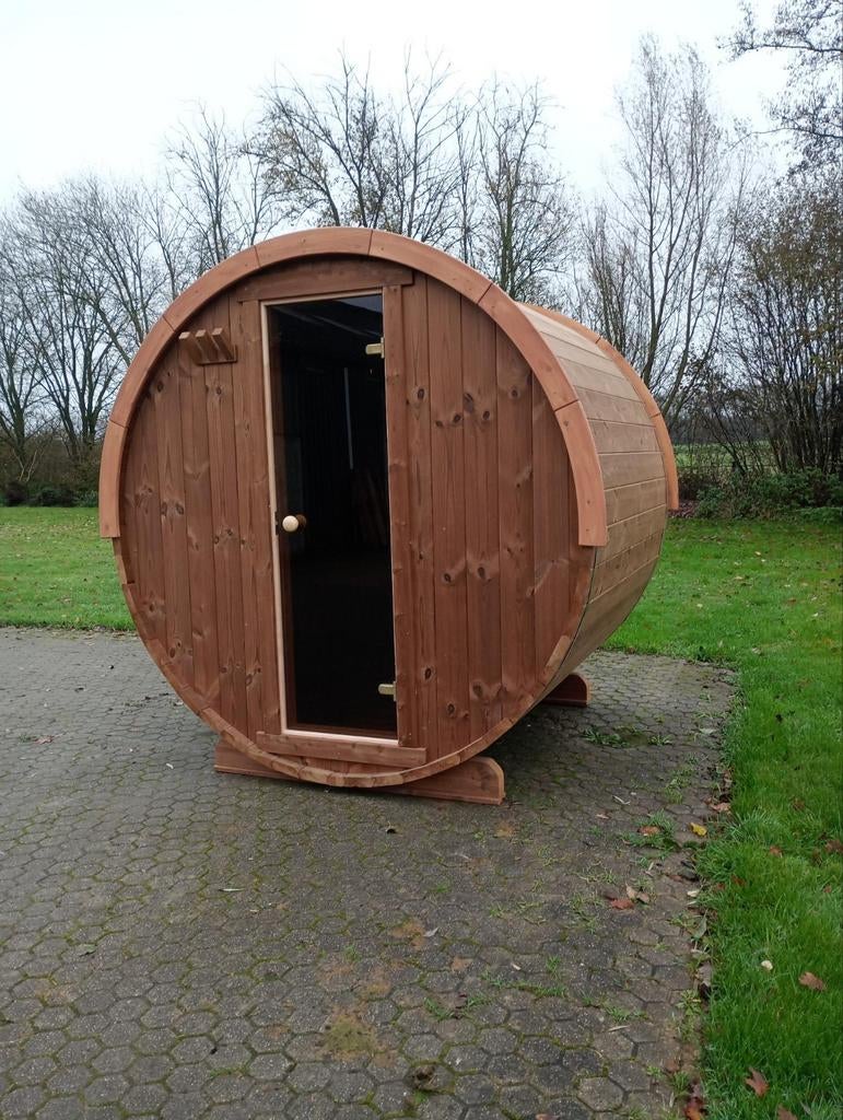 Houten Barrel Sauna thermohout - Nieuw!, Ophalen, Fins of Traditioneel, Wellnessandgarden, Nieuw