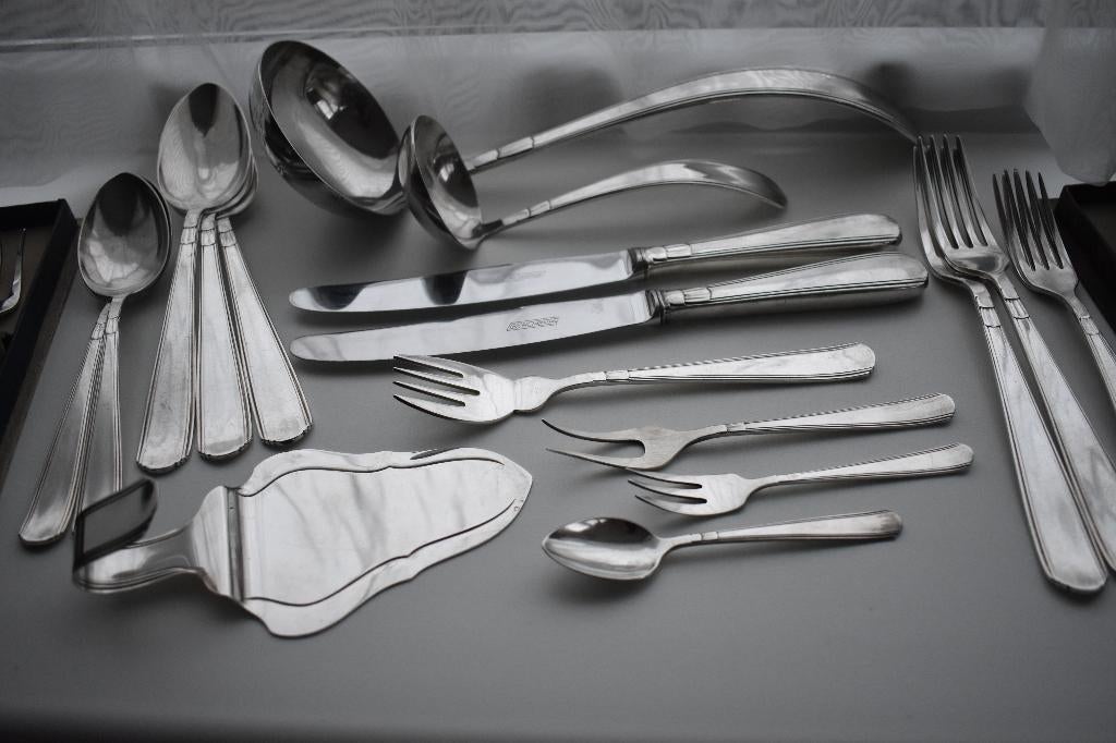 Gero 90 431 Rokje grote messen kartels vorken pudding lepels, Ophalen of Verzenden, Gebruikt