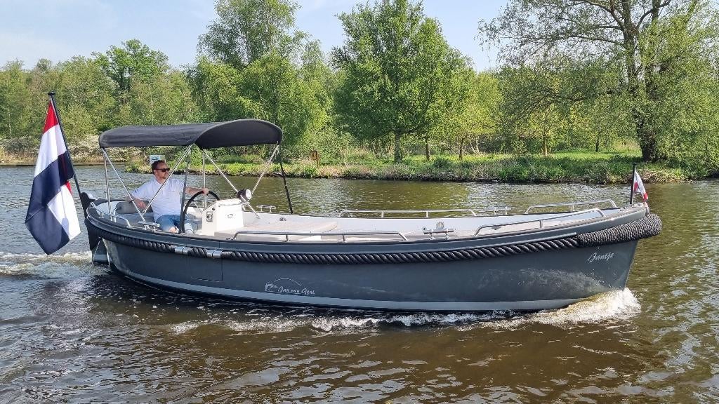 Jan van Gent 8.20 open incl. doorloop en deur!, Ophalen, Binnenboordmotor, Diesel, Zo goed als nieuw