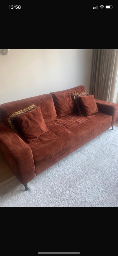 Set van goossens bankstel, stoel en salontafel, Ophalen, 200 cm of meer, 50 tot 100 cm, Zo goed als nieuw