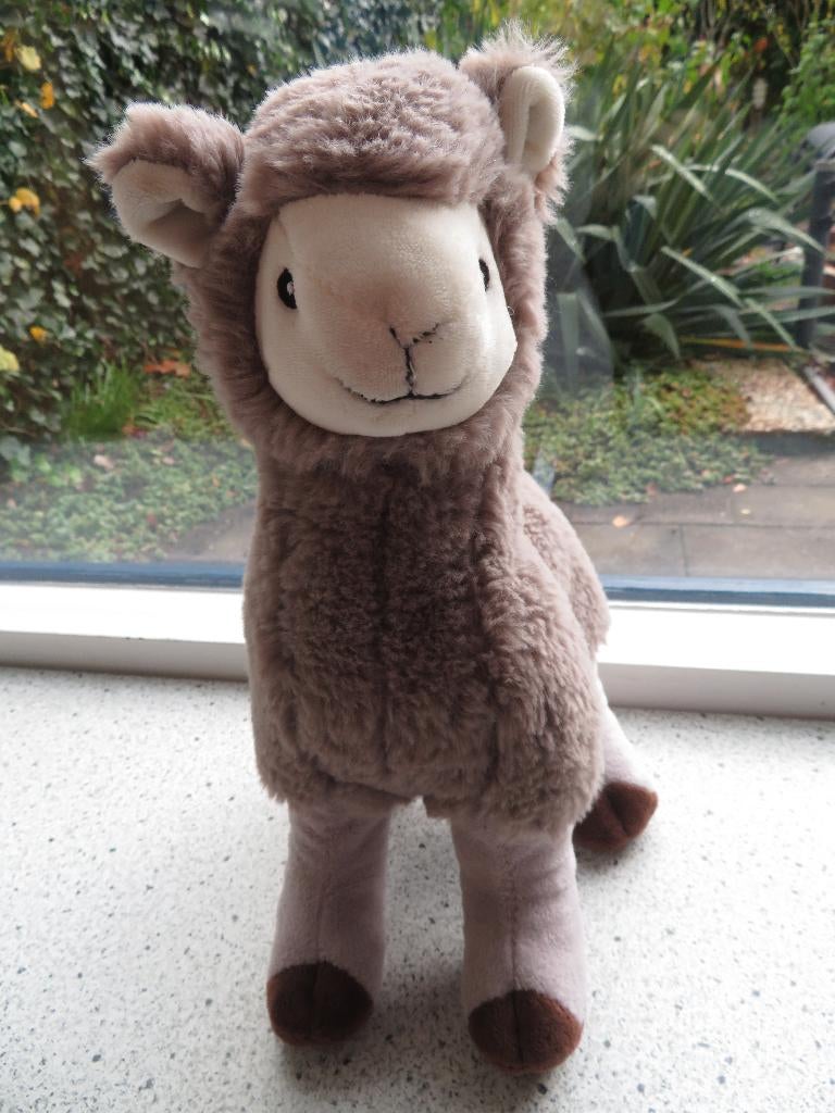 Alpaca Lama merk Tendertoys grijs velours, Ophalen of Verzenden, Zo goed als nieuw, Overige typen