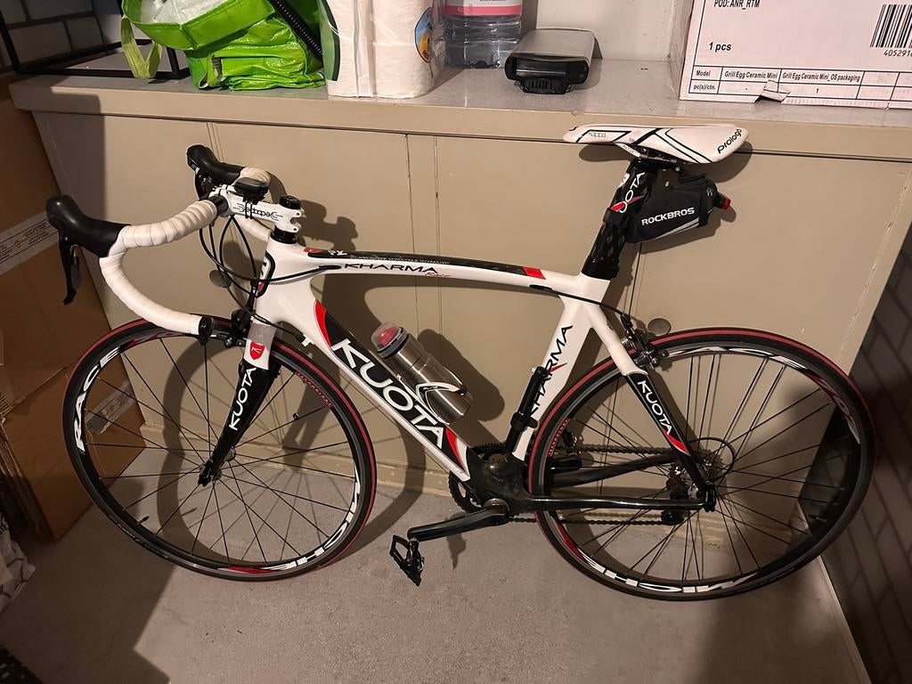 Kuota Kharma K12 Racefiets Full Carbon- Goede Conditie. M, 28 inch, Carbon, 10 tot 15 versnellingen, Heren