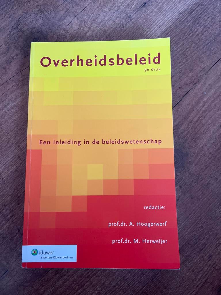 Overheidsbeleid - Inleiding beleidswetenschap, Boeken, Ophalen of Verzenden, Gamma, Zo goed als nieuw, HBO