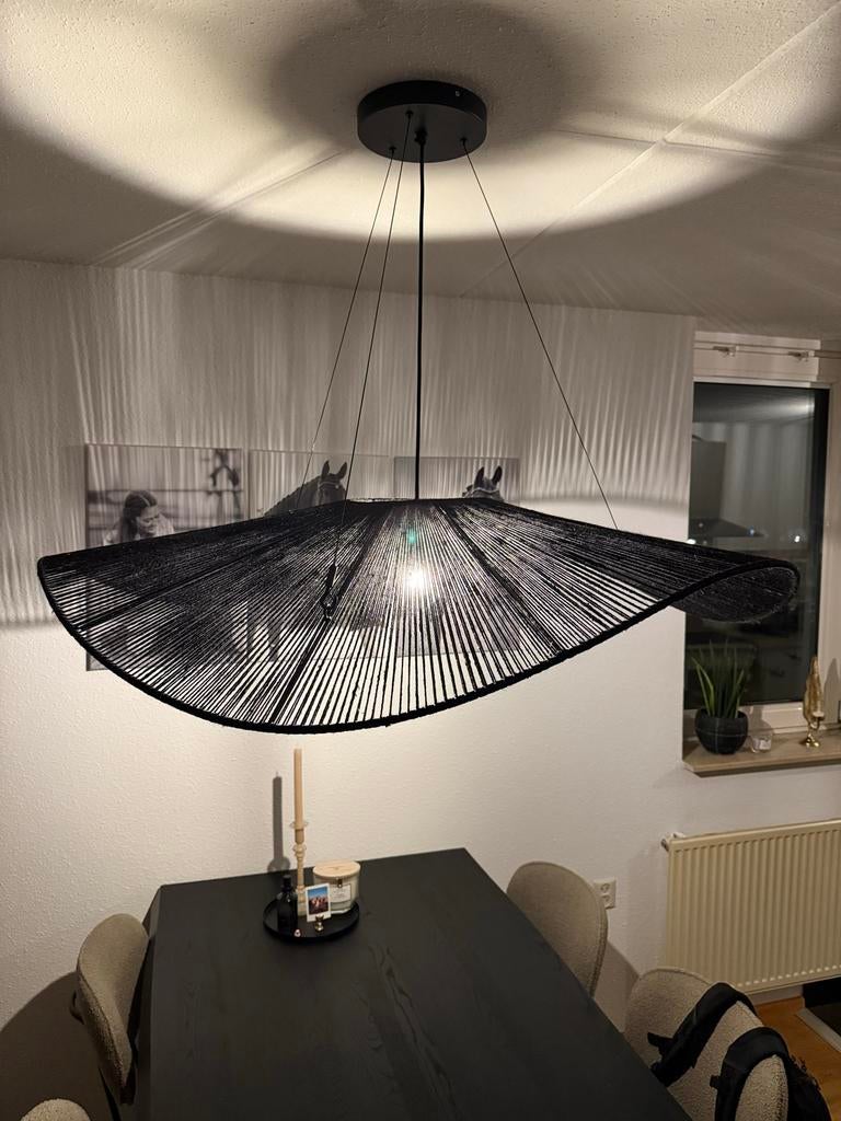 Zwarte Diara Hanglamp Coco Maison - 115cm, Ophalen, Zo goed als nieuw, Stof, Minder dan 50 cm