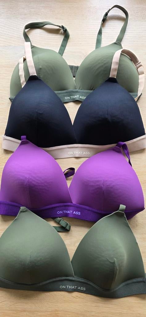 On That Ass Bralette maat 3x L (1x M groene), On That Ass, Ophalen of Verzenden, Zwart, BH