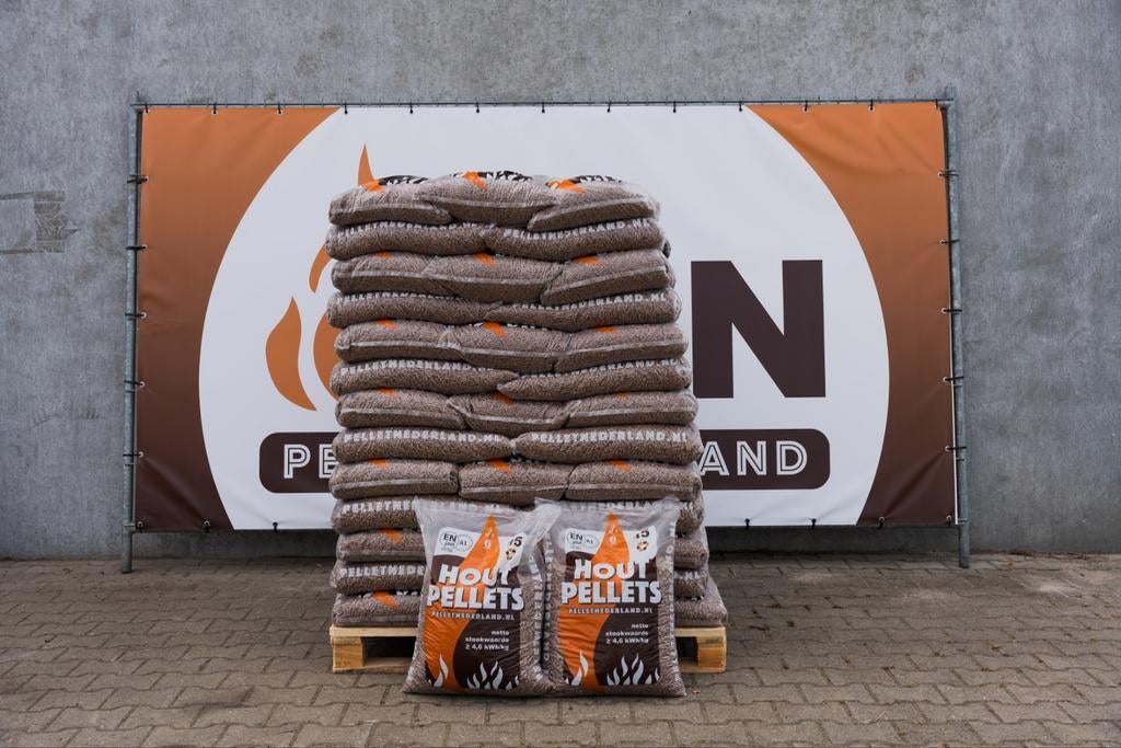 Enplus A1 Houtpellets - Giethoorn, 66 zakken, Tuin en Terras, Haardhout, Minder dan 3 m³, Ophalen, Overige houtsoorten, Takken