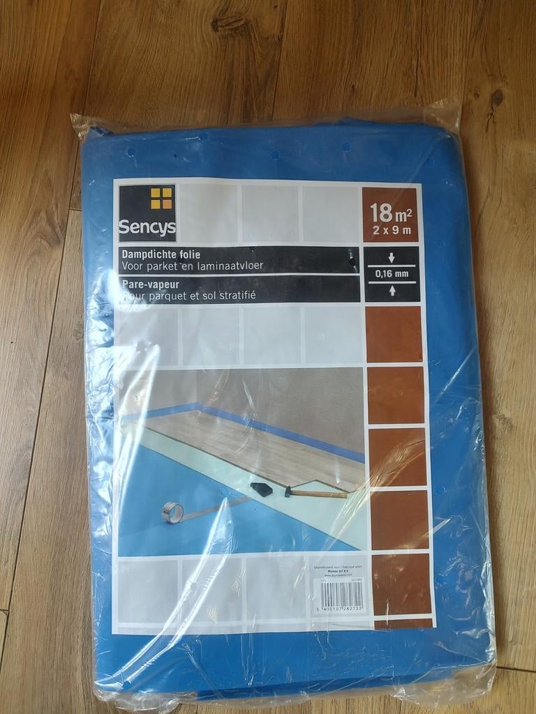 Sencys dampdichte folie voor parket en laminaatvloer, Ophalen, Nieuw, 15 m² of meer, Folie