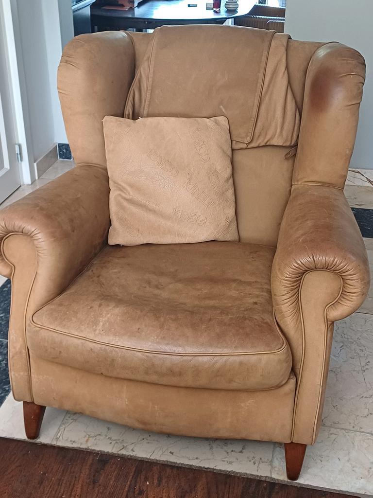 Fendi Leren Fauteuil, Huis en Inrichting, Fauteuils, Gebruikt, Leer, Ophalen of Verzenden, Fendi