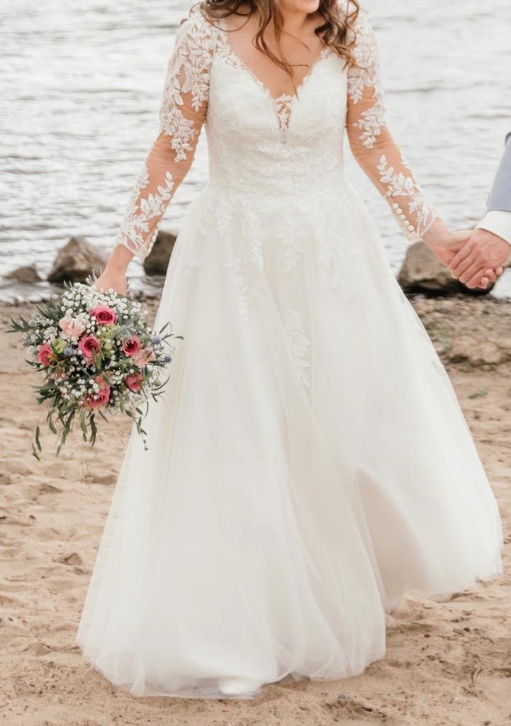 Trouwjurk Tres Chic, Ophalen of Verzenden, Zo goed als nieuw, Wit, Trouwjurk