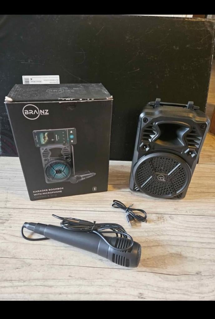 Brainz karoaoke boombox, Ophalen of Verzenden, Nieuw, Complete set