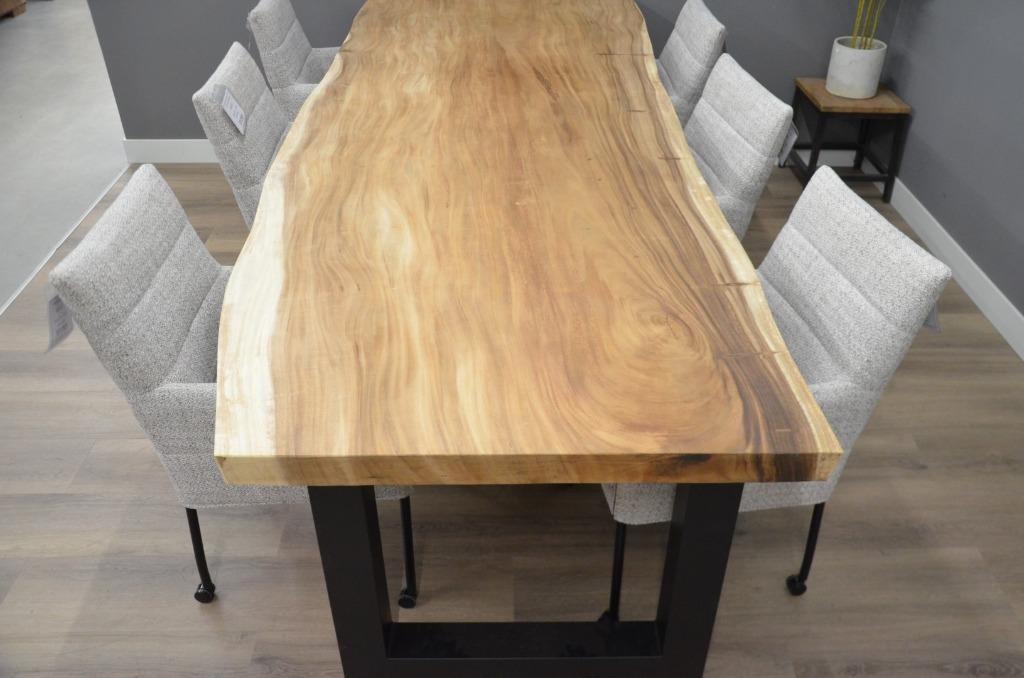 Suar Boomstamtafel 3 meter - 300 cm, 100 tot 150 cm, Ophalen of Verzenden, Metaal, Rechthoekig
