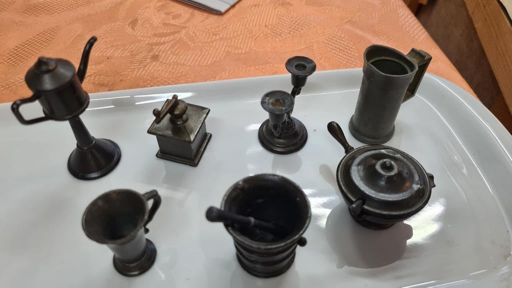 Vintage Miniatuur Poppenhuis Decoratie Set, Ophalen of Verzenden