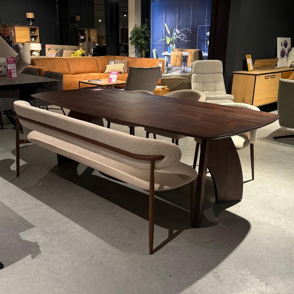 Japandi tafel bruin 210 en 240cm **Direct leverbaar**, Huis en Inrichting, Tafels | Eettafels, Nieuw, 100 tot 150 cm, 200 cm of meer