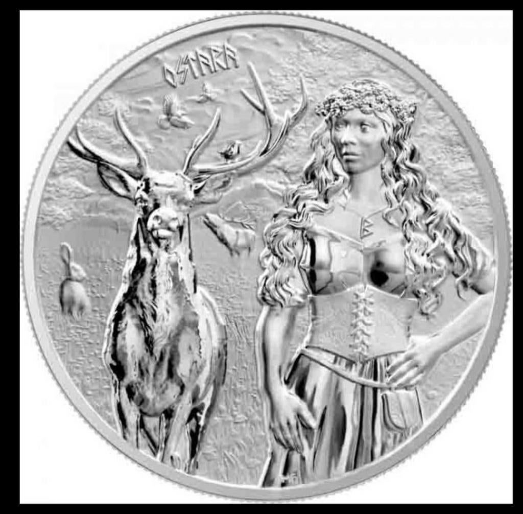 Zilveren Germania Munt - Ostara Valkyries 2023, Ophalen of Verzenden, Overige landen, Losse munt, Zilver