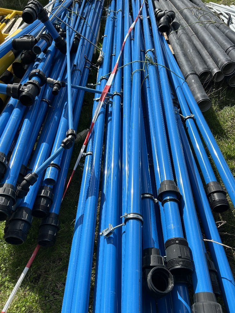 SimplAir persluchtleiding 63 + koppelingen/ fittingen, Ophalen, Zo goed als nieuw, Minder dan 200 liter/min, 10 bar of meer