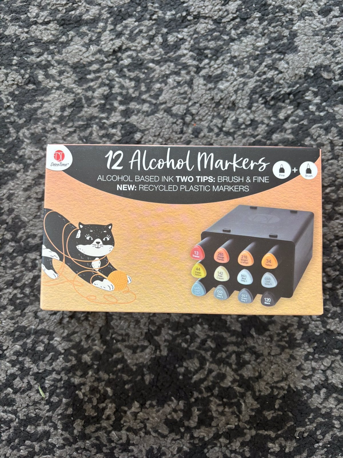 DécoTime Twinmarkers Alcohol markers 12 stuks, Ophalen of Verzenden, Zo goed als nieuw, Potlood of Stift
