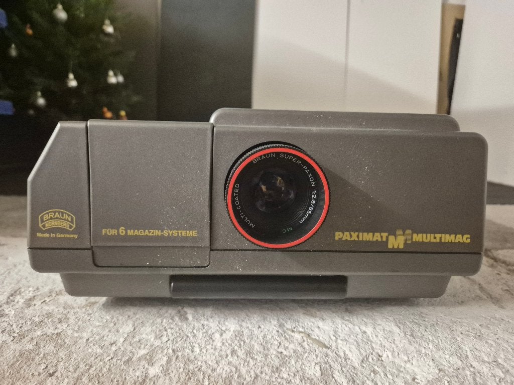 Braun Paximat Multimag 2015 AF Diaprojector met scherm, Ophalen, Gebruikt, Met scherm