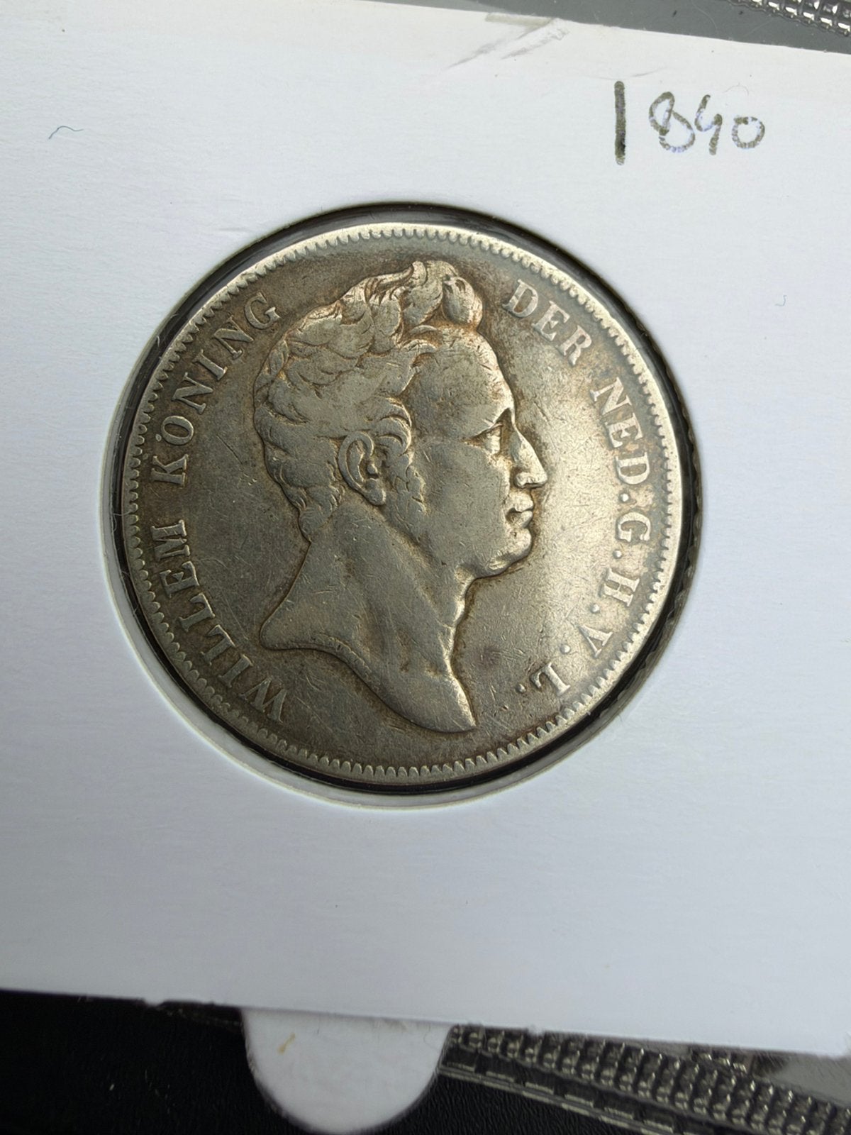Gulden 1840 Willem I, 1 gulden, Zilver, Ophalen of Verzenden, Koning Willem I