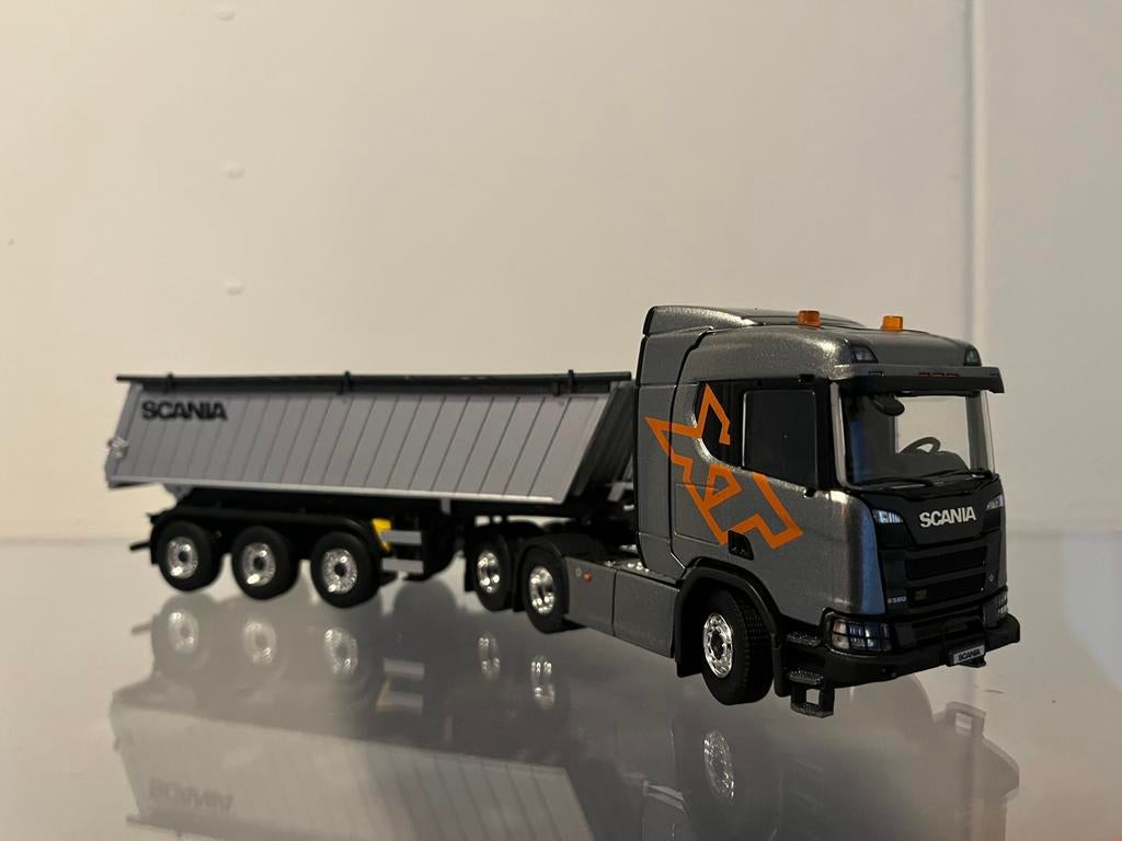 Tekno Scania XT kiptrailer, Ophalen of Verzenden, Zo goed als nieuw, Bus of Vrachtwagen, Tekno