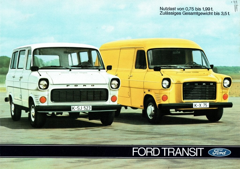 Folder Ford Transit (Duitse uitgave - 1977), Verzenden, Gelezen, Ford