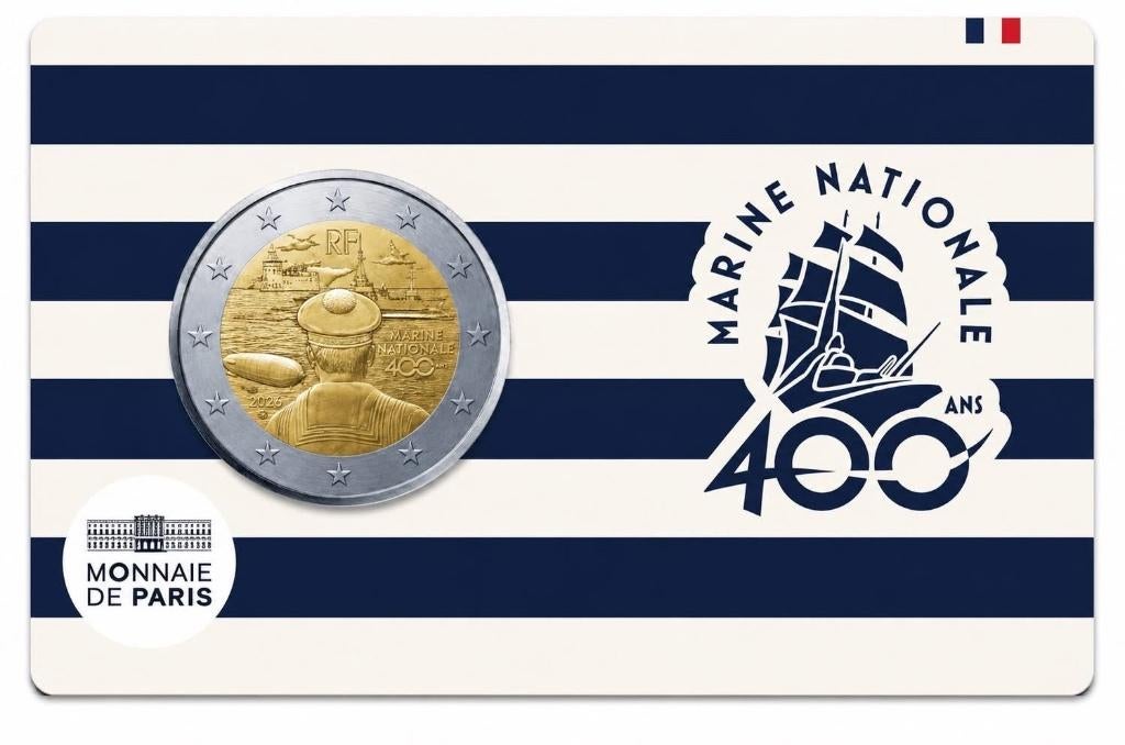 2 euro Frankrijk “400 jaar Franse Marine’’ BU 2026, Postzegels en Munten, Munten | Europa | Euromunten, Verzenden, Frankrijk, 2 euro