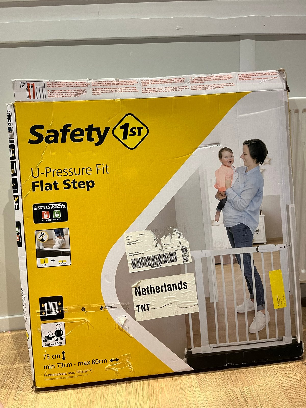 Safety 1st Traphekje met verlengstuk - Zonder boren, Kinderen en Baby's, Traphekjes, Ophalen, 100 tot 115 cm, Zo goed als nieuw