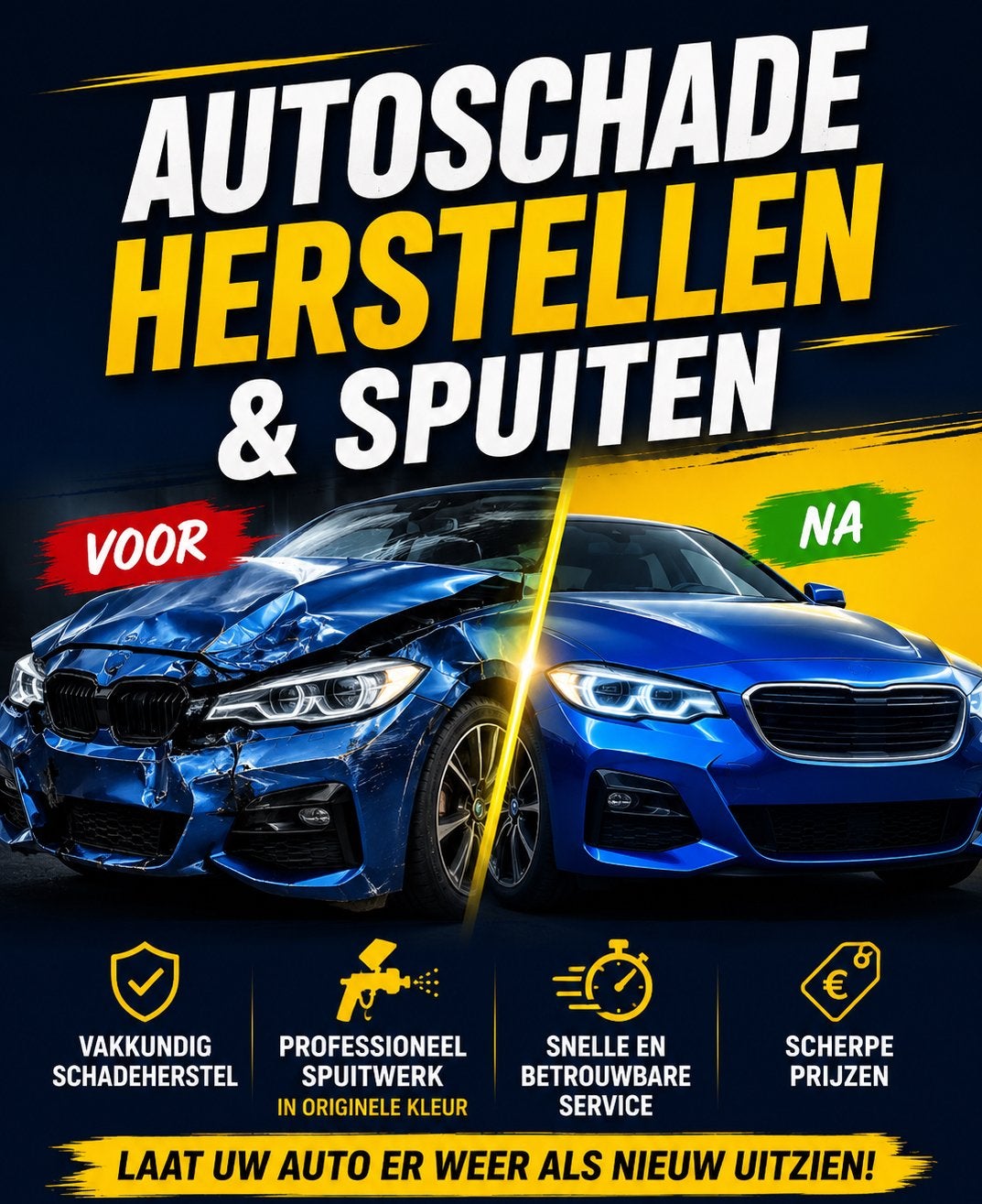 Auto schade Vakkundig schade herstel professioneel spuitwerk, Ophalen of Verzenden