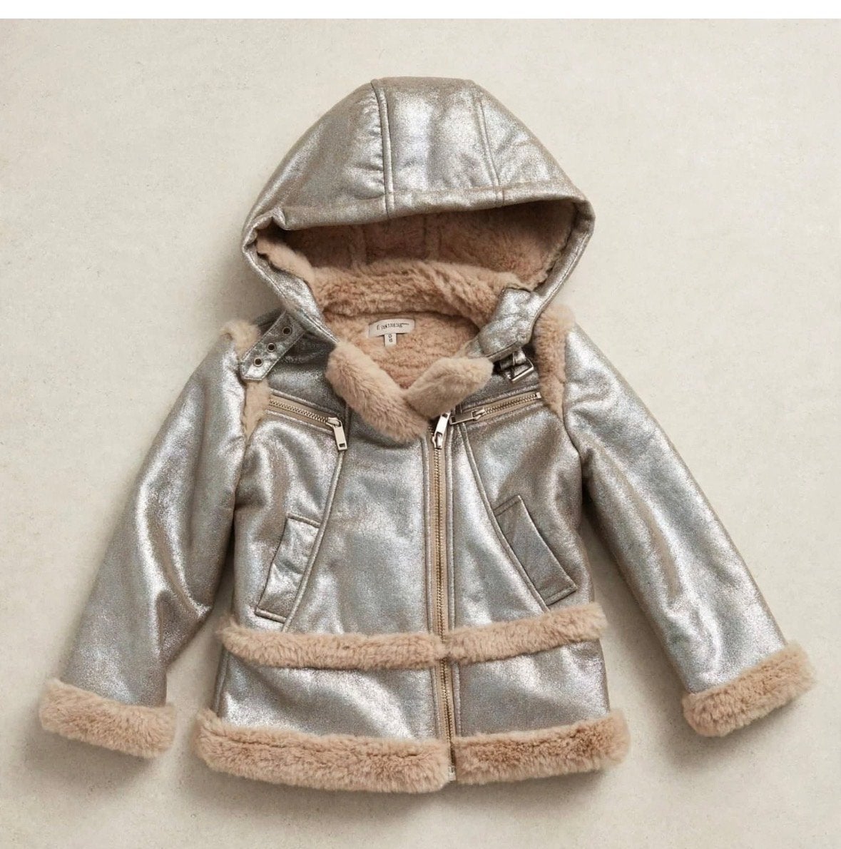 Winterjas twin set Simone Barbieri maat 128, Ophalen of Verzenden, Zo goed als nieuw, Meisje, Jas