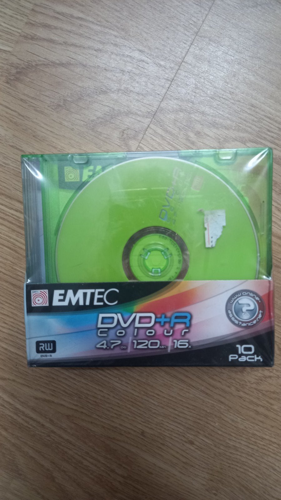 EMTEC DVD+R Colour 4.7GB 120min 16x - 10 stuks, Ophalen of Verzenden, Nieuw, Dvd, EMTEC