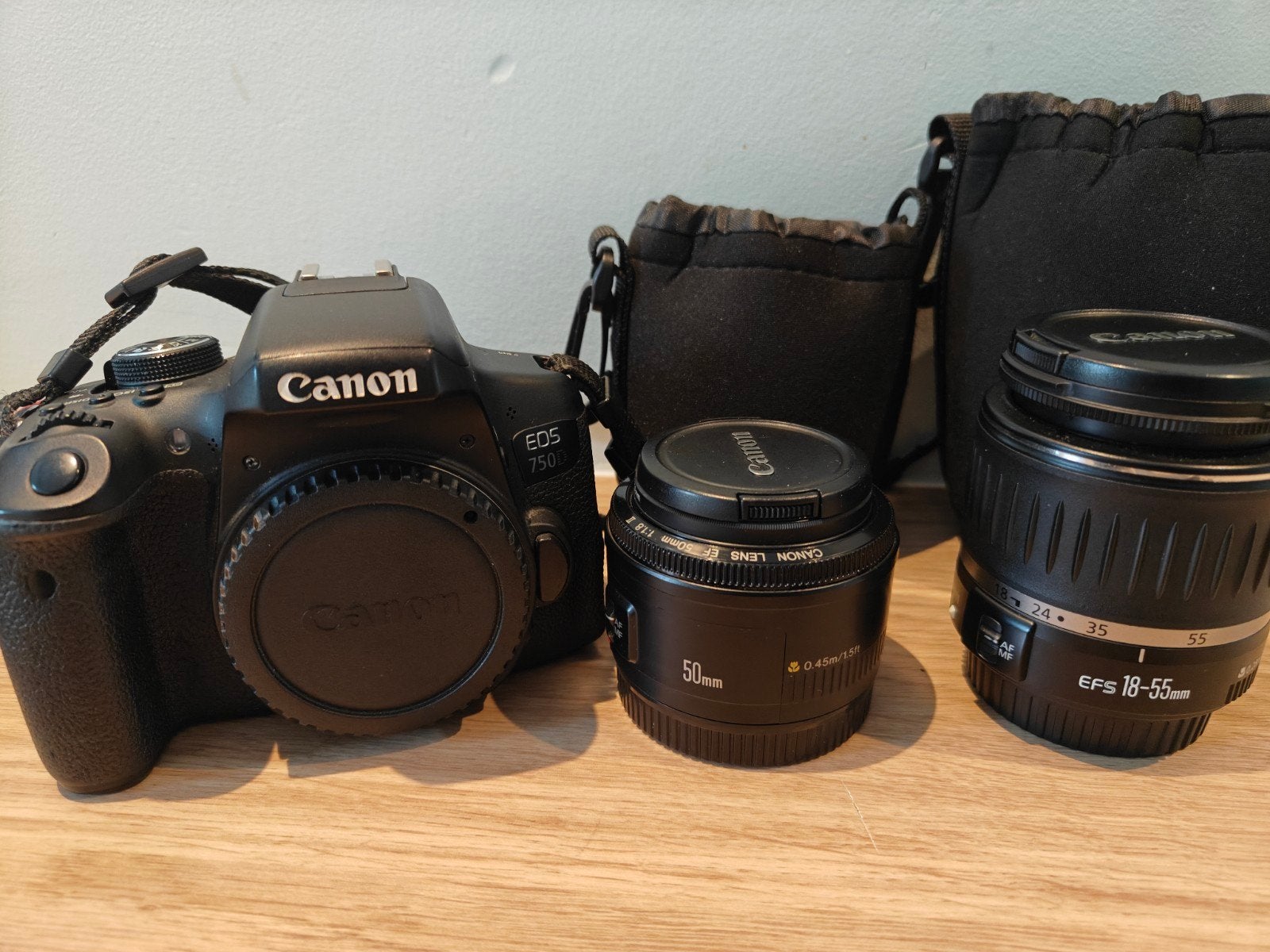 Canon 750D met 2 lenzen en accessoires - ZGAN, Ophalen, Spiegelreflex, Canon, Accu
